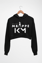 Load image into Gallery viewer, Kylian Mbappé Crop HOODIE FOR WOMEN-Black-Ektarfa.online
