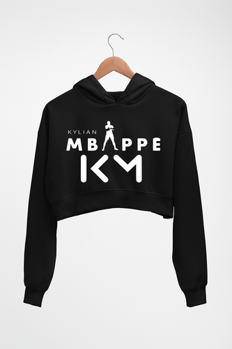 Kylian Mbappé Crop HOODIE FOR WOMEN-Black-Ektarfa.online