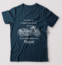 Load image into Gallery viewer, My Enfield made me Royal T-Shirt for Men-Petrol Blue-Ektarfa.online
