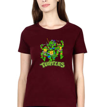Load image into Gallery viewer, Ninja Turtles TMNT T-Shirt for Women-Maroon-Ektarfa.online

