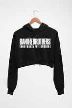 Load image into Gallery viewer, Band of Brothers Crop HOODIE FOR WOMEN-Black-Ektarfa.online
