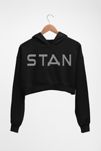 Load image into Gallery viewer, MC Stan Crop HOODIE FOR WOMEN-Black-Ektarfa.online
