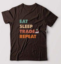 Load image into Gallery viewer, Share Market(Stock Market) T-Shirt for Men-S(38 Inches)-Coffee Brown-Ektarfa.online
