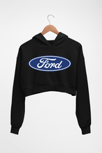 Load image into Gallery viewer, Ford Crop HOODIE FOR WOMEN-Black-Ektarfa.online
