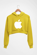 Load image into Gallery viewer, Apple Crop HOODIE FOR WOMEN-Mustard Yellow-Ektarfa.online
