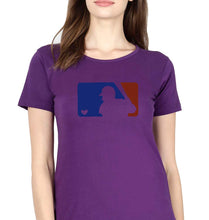 Load image into Gallery viewer, Baseball T-Shirt for Women-Purple-Ektarfa.online
