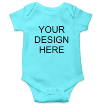 Load image into Gallery viewer, Customized-Custom-Personalized Kids Romper For Baby Boy/Girl-0-5 Months(18 Inches)-Sky Blue-Ektarfa.co.in
