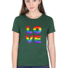 Load image into Gallery viewer, Love Pride T-Shirt for Women-Dark Green-Ektarfa.online
