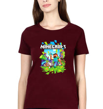Load image into Gallery viewer, Minecraft T-Shirt for Women-Maroon-Ektarfa.online
