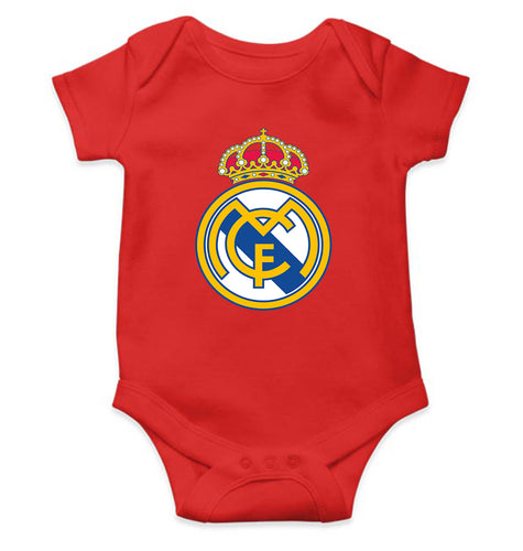 Real Madrid Kids Romper For Baby Boy/Girl-0-5 Months(18 Inches)-RED-Ektarfa.online