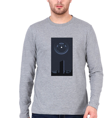 2001 A Space Odyssey Full Sleeves T-Shirt for Men-Grey Melange-Ektarfa.online