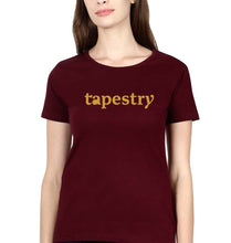 Load image into Gallery viewer, Tapestry T-Shirt for Women-Maroon-Ektarfa.online

