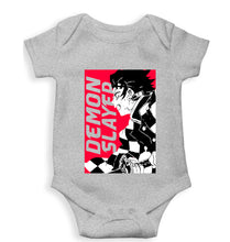 Load image into Gallery viewer, Demon Slayer Kids Romper For Baby Boy/Girl-0-5 Months(18 Inches)-Grey-Ektarfa.online
