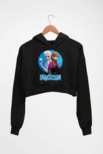 Load image into Gallery viewer, Frozen Elsa Crop HOODIE FOR WOMEN-Black-Ektarfa.online
