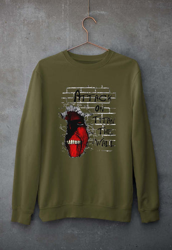 Attack on Titan Unisex Sweatshirt for Men/Women-Olive Green-Ektarfa.online
