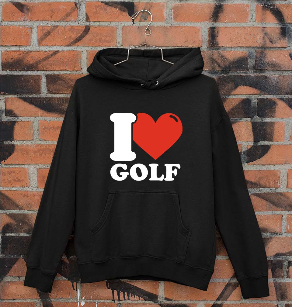 I Love Golf Unisex Hoodie for Men/Women-Black-Ektarfa.online