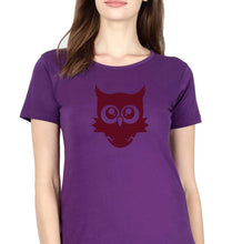 Load image into Gallery viewer, Cute Baby Owl T-Shirt for Women-Purple-Ektarfa.online
