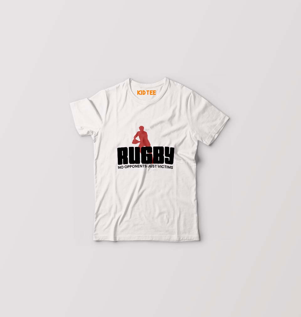 Rugby Kids T-Shirt for Boy/Girl-White-Ektarfa.online