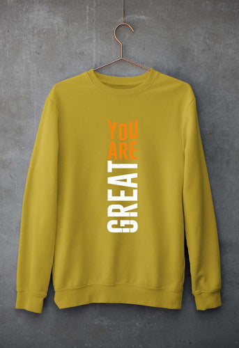 You Are Great Unisex Sweatshirt for Men/Women-Mustard Yellow-Ektarfa.online