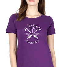 Load image into Gallery viewer, Hufflepuff Harry Potter T-Shirt for Women-Purple-Ektarfa.online
