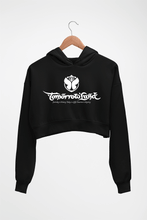 Load image into Gallery viewer, Tomorrowland Crop HOODIE FOR WOMEN-Black-Ektarfa.online
