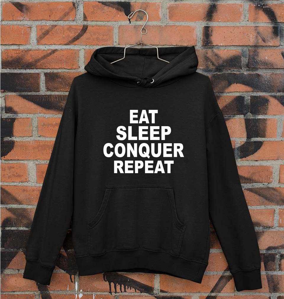 Eat Sleep Conquer Repeat Unisex Hoodie for Men/Women-Black-Ektarfa.online