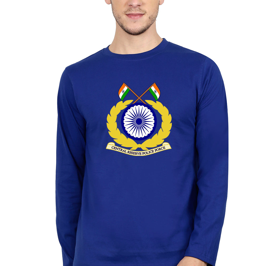 CRPF Full Sleeves T-Shirt for Men-Royal Blue-Ektarfa.online