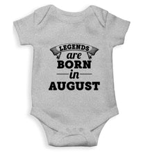 Load image into Gallery viewer, Legends are Born in August Kids Romper For Baby Boy/Girl-0-5 Months(18 Inches)-Grey-Ektarfa.online
