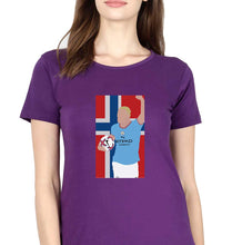 Load image into Gallery viewer, Erling Haaland T-Shirt for Women-Purple-Ektarfa.online
