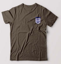 Load image into Gallery viewer, England Football T-Shirt for Men-S(38 Inches)-Olive Green-Ektarfa.online
