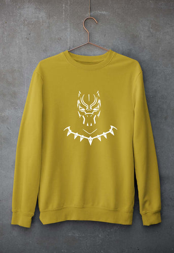Black Panther Superhero Unisex Sweatshirt for Men/Women-Mustard Yellow-Ektarfa.online