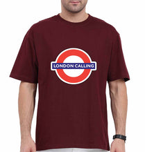 Load image into Gallery viewer, London Calling Oversized T-Shirt for Men-Maroon-Ektarfa.online
