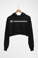Load image into Gallery viewer, Sennheiser Crop HOODIE FOR WOMEN-Black-Ektarfa.online
