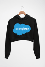Load image into Gallery viewer, Salesforce Crop HOODIE FOR WOMEN-Black-Ektarfa.online
