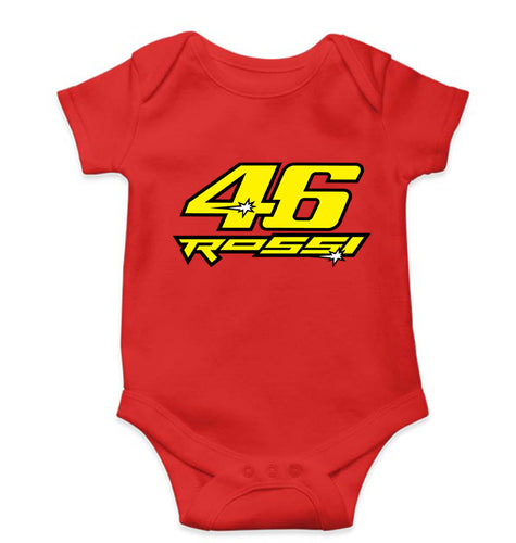 Valentino Rossi(VR 46) Kids Romper For Baby Boy/Girl-0-5 Months(18 Inches)-Red-Ektarfa.online