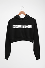 Load image into Gallery viewer, Halston Crop HOODIE FOR WOMEN-Black-Ektarfa.online
