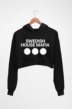 Load image into Gallery viewer, Swedish House Mafia Crop HOODIE FOR WOMEN-Black-Ektarfa.online
