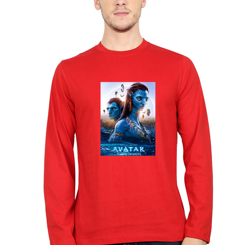 Avatar Full Sleeves T-Shirt for Men-Red-Ektarfa.online