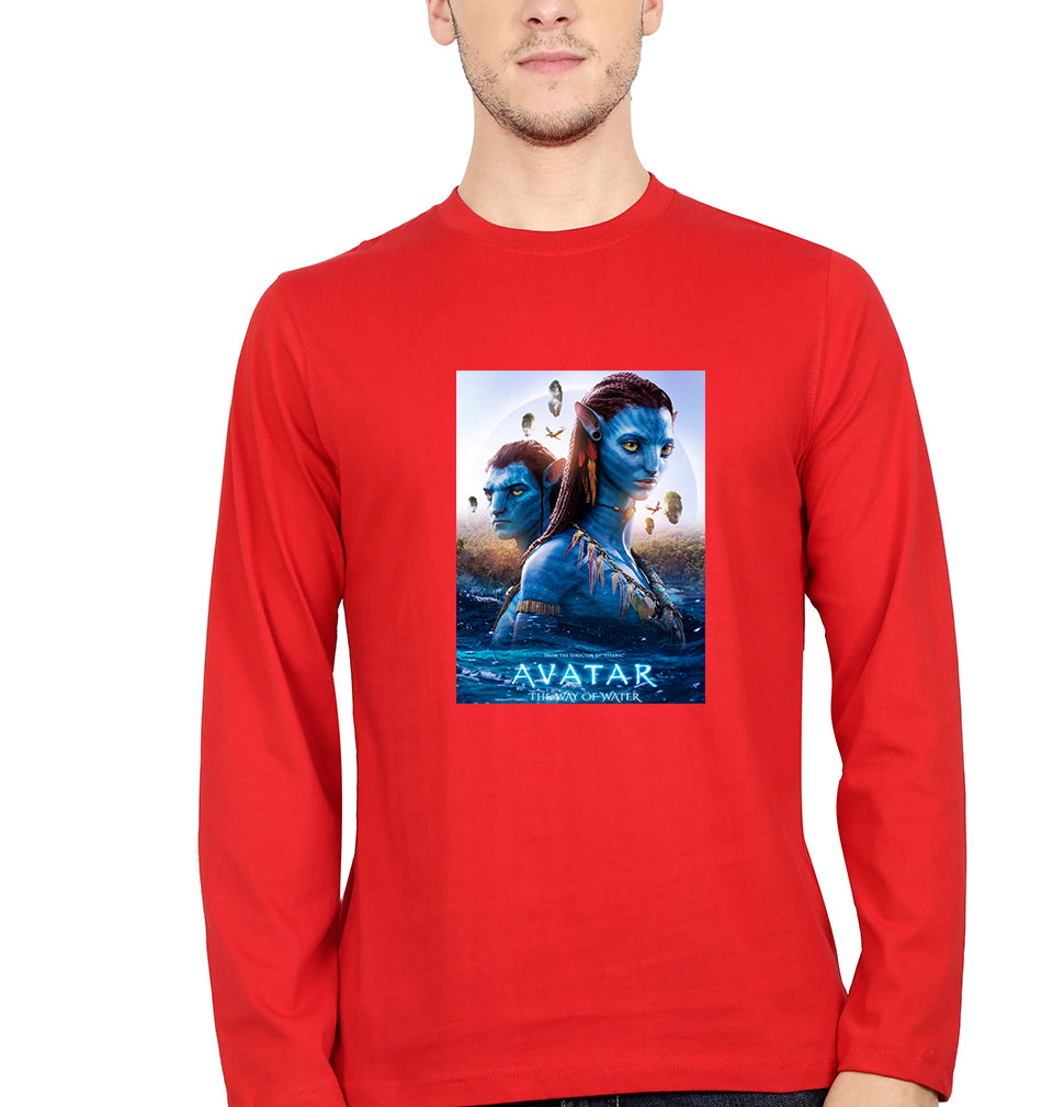 Avatar Full Sleeves T-Shirt for Men-Red-Ektarfa.online