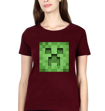 Load image into Gallery viewer, Minecraft T-Shirt for Women-Maroon-Ektarfa.online
