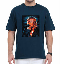 Load image into Gallery viewer, Kurt Cobain Oversized T-Shirt for Men-Petrol Blue-Ektarfa.online
