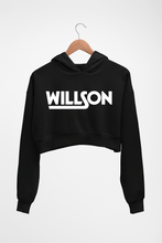 Load image into Gallery viewer, Wilson Crop HOODIE FOR WOMEN-Black-Ektarfa.online
