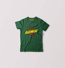 Load image into Gallery viewer, Sheldon Cooper Bazinga Kids T-Shirt for Boy/Girl-Dark Green-Ektarfa.online
