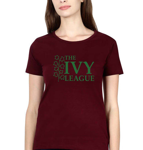 Ivy League T-Shirt for Women-Maroon-Ektarfa.online