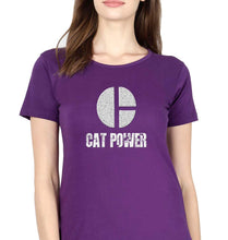 Load image into Gallery viewer, Cat Power T-Shirt for Women-Purple-Ektarfa.online
