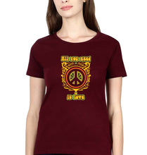 Load image into Gallery viewer, Psychedelic Love T-Shirt for Women-Maroon-Ektarfa.online
