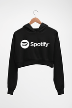 Load image into Gallery viewer, Spotify Crop HOODIE FOR WOMEN-Black-Ektarfa.online
