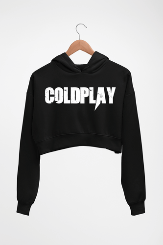 Coldplay Crop HOODIE FOR WOMEN-Black-Ektarfa.online