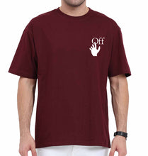 Load image into Gallery viewer, off white Oversized T-Shirt for Men-Maroon-Ektarfa.online
