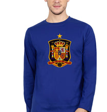 Load image into Gallery viewer, Spain Football Full Sleeves T-Shirt for Men-Royal Blue-Ektarfa.online
